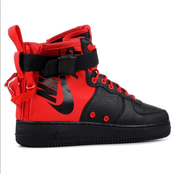 Sf Af1 Mid - Nike - Size 9 Men’s- Black/Red New!!! - Picture 3 of 5